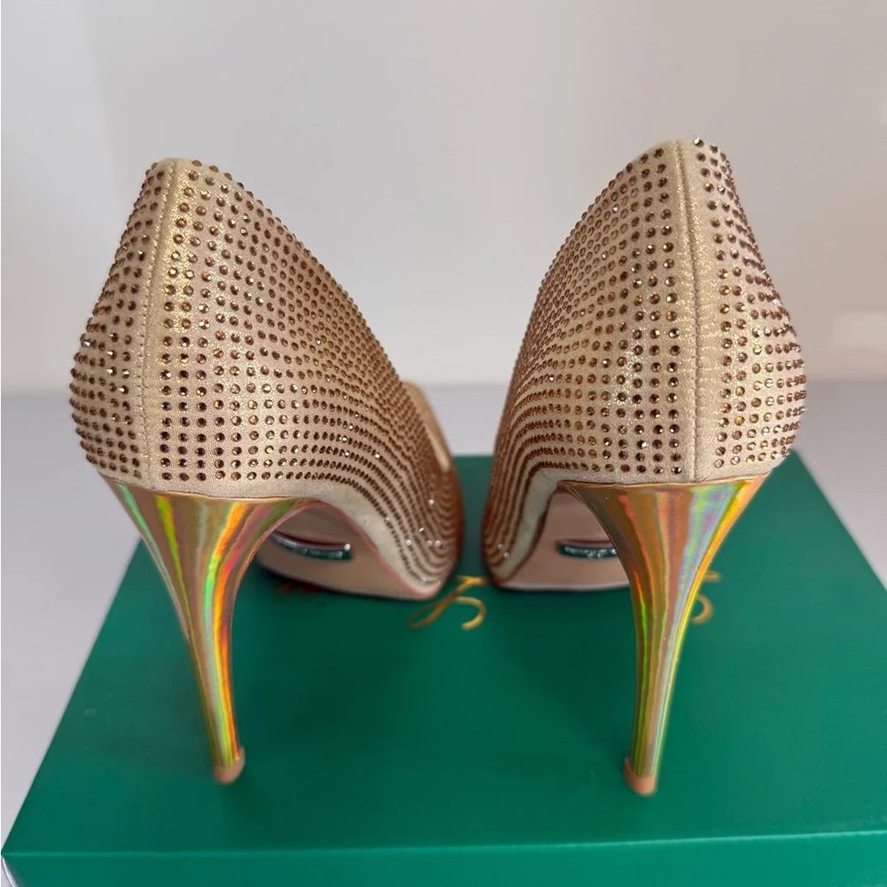 Lauren Lorraine Dori Bronze Heel Women’s Size 8.5 - Picture 4 of 7